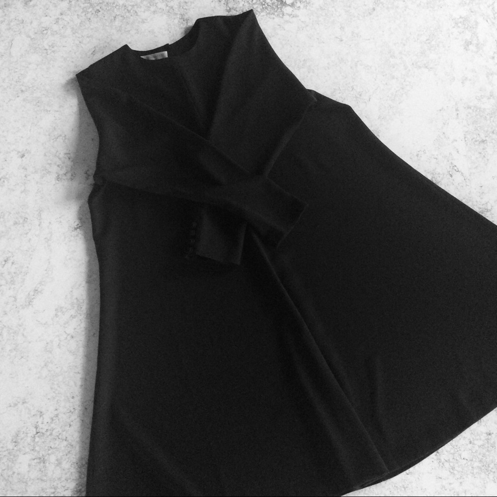 Vintage Jones New York Black Swing Dress - 14